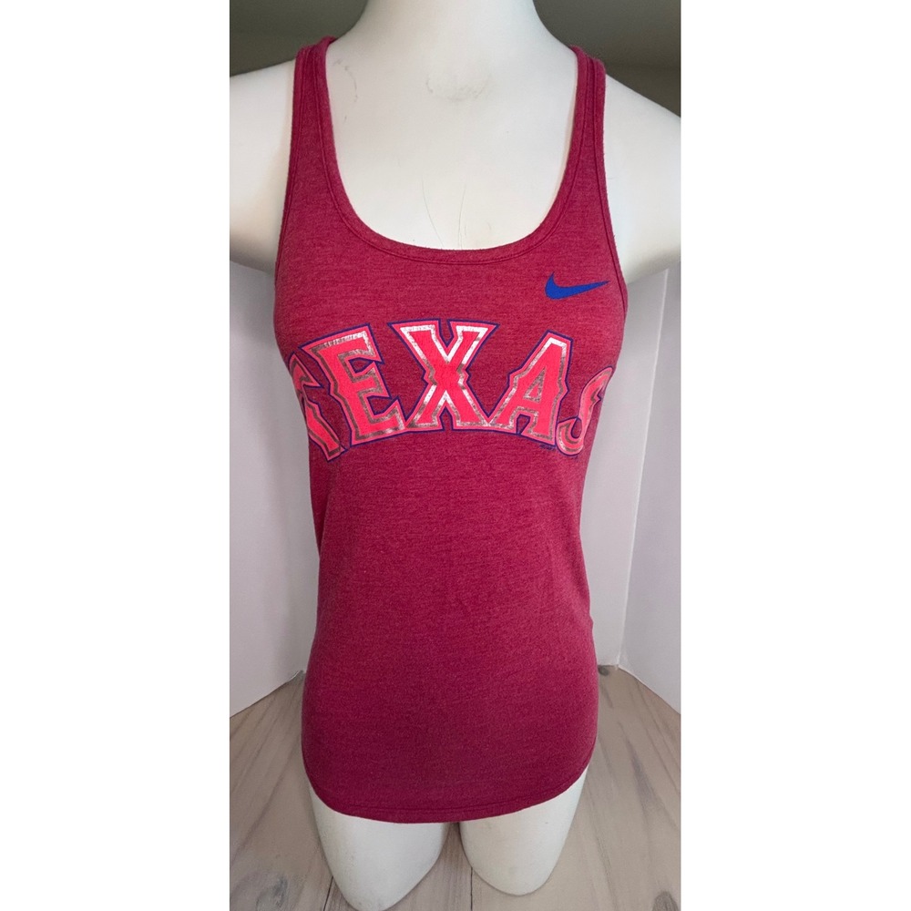 Nike‎ Texas Rangers MLB Womens XS Red Tri-blend Racerback Tank Top 31422X